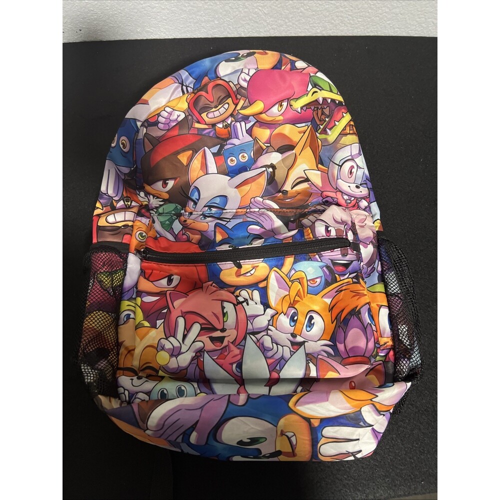 Sonic the Hedgehog Large Backpack Tails Shadow Knuckles Super Sonic Bag Sega